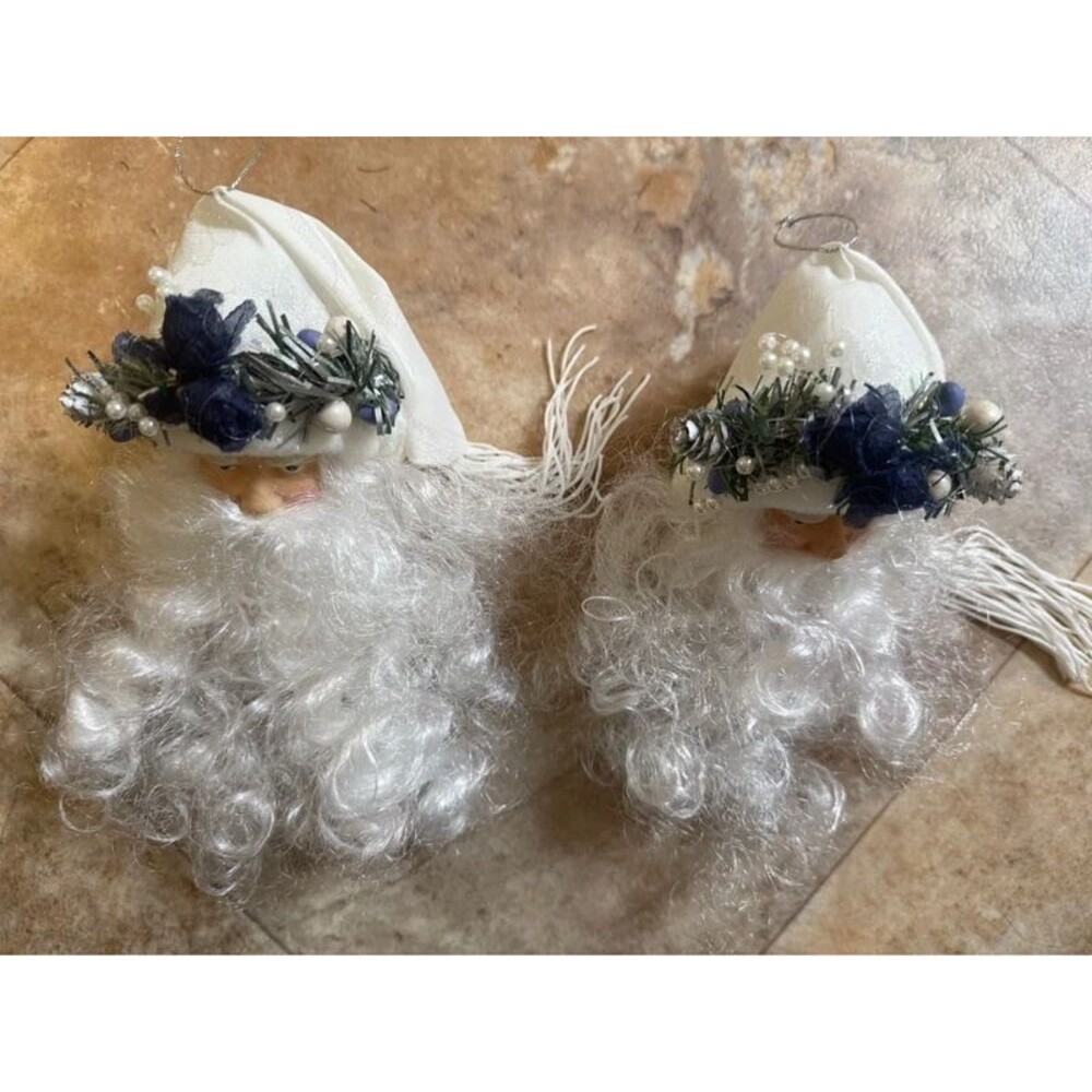 Santa head ornaments Vintage